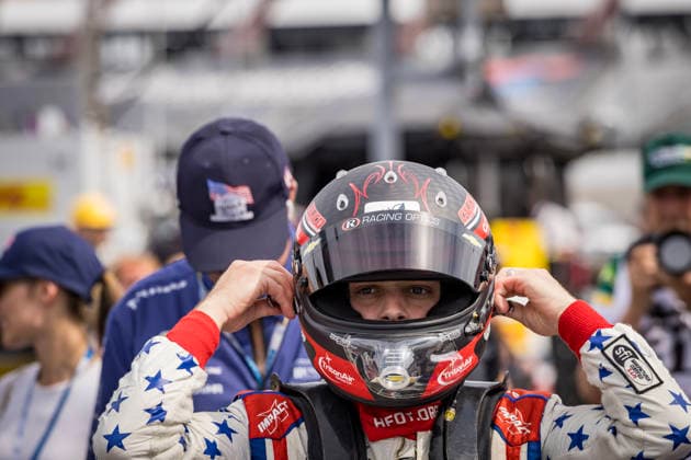June 6, 2026, Madison, Illinois, USA: IndyCar, Indy Car, IRL, USA SERIES driver, SANTINO FERRUCCI (14) (USA) of Woodbury, CT, qualifies for the Bommarito Automotive Group 500 at World Wide Technology Raceway in MADISON, Illinois, USA. INDYCAR SERIES: June 06, 2026: Bommarito Automotive Group 500: Santino Ferrucci - ZUMAa161 20260606_aaa_a161_014 Copyright: xStevexScaglione GMGx