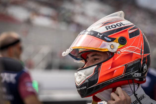 June 6, 2026, Madison, Illinois, USA: IndyCar, Indy Car, IRL, USA SERIES driver, MARCUS ARMSTRONG (66) (NZL) of Christchurch, New Zealand, qualifies for the Bommarito Automotive Group 500 at World Wide Technology Raceway in MADISON, Illinois, USA. Madison USA - ZUMAa161 20260606_aaa_a161_037 Copyright: xStevexScaglione GMGx