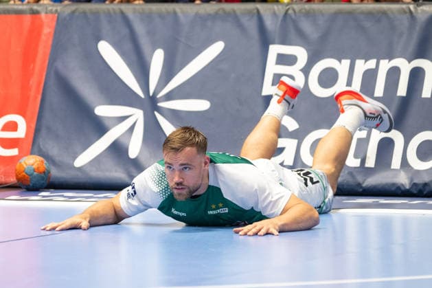 Ludvig Jurmala Astroem FRISCH AUF Goeppingen, 25 at warm-up Bergischer HC vs Frisch Auf Goeppingen, Handball, DAIKIN HBL, 34 Matchday, Season 2025 2026, 07 06 2026 Bergischer HC vs Frisch Auf Goeppingen, Handball, DAIKIN HBL, 34 Matchday, Season 2025 2026, 07 06 2026 Wuppertal Copyright: xEibner-Pressefoto ThomasxHaeslerx EP_THR