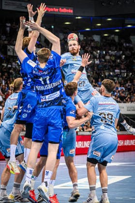 Antonio Metzner HC Erlangen, 27 vs Stuttgart Block GER, TVB Stuttgart HC Erlangen, DAIKIN HBL, Handball, Bundesliga, 34 Matchday, Season 2025 2026, 07 06 2026 GER, TVB Stuttgart HC Erlangen, DAIKIN HBL, Handball, Bundesliga, 34 Matchday, Season 2025 2026, 07 06 2026 Stuttgart Copyright: xSandyxDinkelackerx EP_SDR
