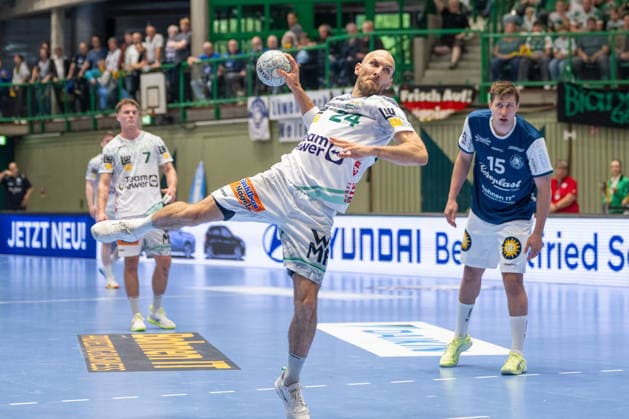 Marcel Schiller FRISCH AUF Goeppingen, 24 on seven-meter penalty Bergischer HC vs Frisch Auf Goeppingen, Handball, DAIKIN HBL, Matchday 34, Season 2025 2026, 07 06 2026 Bergischer HC vs Frisch Auf Goeppingen, Handball, DAIKIN HBL, Matchday 34, Season 2025 2026, 07 06 2026 Wuppertal Copyright: xEibner-Pressefoto ThomasxHaeslerx EP_THR