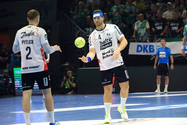 DEU, DHB, 1 HBL, Fuechse Berlin vs Flensburger Handewitt, 07 06 2026, Max Schmeling Halle, Berlin, DEU, DHB, 1 HBL, Fuechse Berlin vs Flensburger Handewitt, in the picture Johannes Golla Flensburg Handewitt 4 nordphotoxGmbHx xEngler nph00076