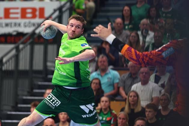Goal throw by Dominik Mappes HSG Wetzlar, 07 GER, HSG Wetzlar vs SC Magdeburg, Handball, 1 Bundesliga, Matchday 34, Season 2025 2026, 07 06 2026 GER, HSG Wetzlar vs SC Magdeburg, Handball, 1 Bundesliga, Matchday 34, Season 2025 2026, 07 06 2026 Wetzlar Copyright: xEibner-Pressefoto RenexWeissx EP_RWS