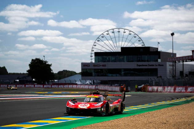 24 HEURES DU MANS 2026 - TEST DAY 50 FUOCO Antonio (ita), NIELSEN Nicklas (dnk), MOLINA Miguel (spa), Ferrari AF Corse, Ferrari 499P 50, Hypercar, action during the Test Day of the 24 Hours of Le Mans 2026, 3rd round of the 2026 FIA World Endurance Championship, on June 7, 2026 on the Circuit des 24 Heures du Mans in Le Mans, France - Le MansFrance Copyright: xFabrizioxBoldonix