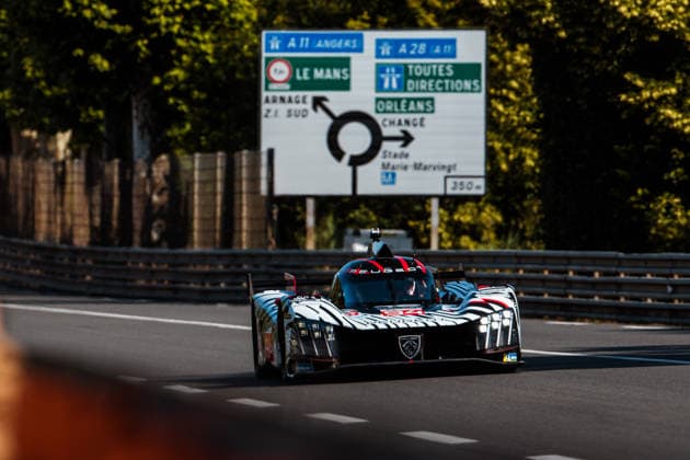24 HEURES DU MANS 2026 - TEST DAY 94 DUVAL Loïc (fra), JAKOBSEN Malthe (dnk), POURCHAIRE Thà o (fra), Peugeot TotalEnergies, Peugeot 9X8 94, Hypercar, action during the Test Day of the 24 Hours of Le Mans 2026, 3rd round of the 2026 FIA World Endurance Championship, on June 7, 2026 on the Circuit des 24 Heures du Mans in Le Mans, France - Copyright: xDPPIx