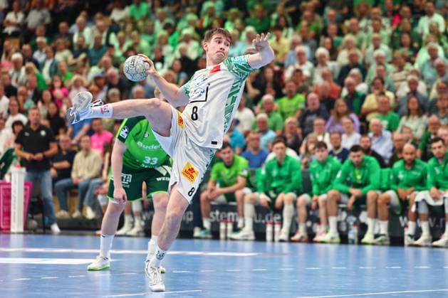 Manuel Zehnder SC Magdeburg, 08 at the seven-meter GER, HSG Wetzlar vs SC Magdeburg, Handball, 1 Bundesliga, 34 Matchday, Season 2025 2026, 07 06 2026 GER, HSG Wetzlar vs SC Magdeburg, Handball, 1 Bundesliga, 34 Matchday, Season 2025 2026, 07 06 2026 Wetzlar Copyright: xEibner-Pressefoto RenexWeissx EP_RWS