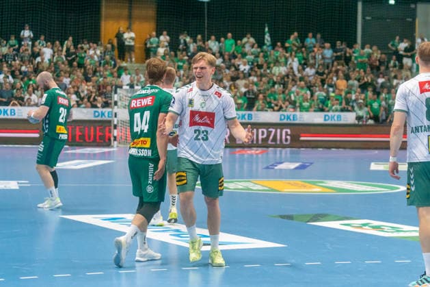 Niclas Benedict Heitkamp TSV GWD Minden, 23 is annoyed about a referee decision against Minden SC DHfK Leipzig vs TSV GWD Minden, Handball, 1 Handball Bundesliga, Matchday 34, Season 2025 2026, 07 06 2026 SC DHfK Leipzig vs TSV GWD Minden, Handball, 1 Handball Bundesliga, Matchday 34, Season 2025 2026, 07 06 2026 Leipzig Copyright: xEibner-Pressefoto PiaxSchindlerx EP_PSR
