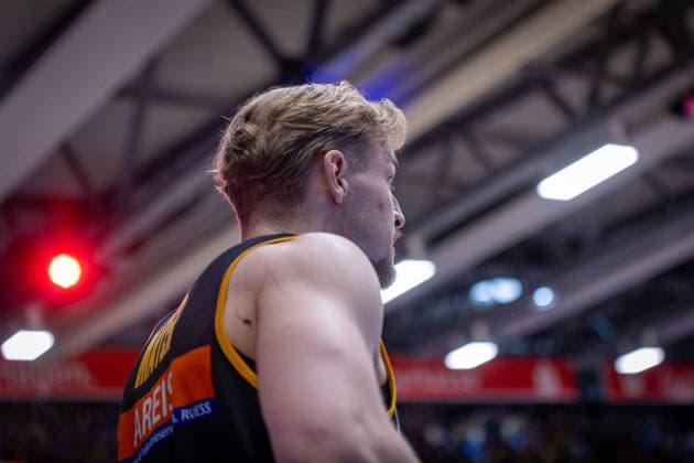Lucas Mayer Bozic Estriche Knights Kirchheim, 08 GER, Phoenix Hagen vs Bozic Estriche Knights Kirchheim, BARMER 2 Basketball Bundesliga, Playoffs Final Game 2, Season 2025 2026, 07 06 2026 GER, Phoenix Hagen vs Bozic Estriche Knights Kirchheim, BARMER 2 Basketball Bundesliga, Playoffs Final Game 2, Season 2025 2026, 07 06 2026 Hagen Copyright: xEibner-Pressefoto NinaxSanderx EP_NSR