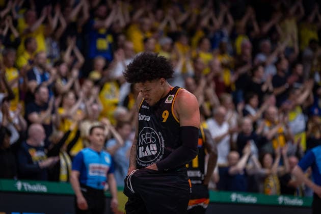Tylan James Pope Bozic Estriche Knights Kirchheim, 09 GER, Phoenix Hagen vs Bozic Estriche Knights Kirchheim, BARMER 2 Basketball Bundesliga, Playoffs Final Game 2, Season 2025 2026, 07 06 2026 GER, Phoenix Hagen vs Bozic Estriche Knights Kirchheim, BARMER 2 Basketball Bundesliga, Playoffs Final Game 2, Season 2025 2026, 07 06 2026 Hagen Copyright: xEibner-Pressefoto NinaxSanderx EP_NSR
