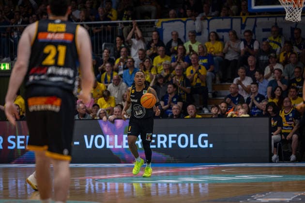 Phillip Montreal Russell Bozic Estriche Knights Kirchheim, 01 GER, Phoenix Hagen vs Bozic Estriche Knights Kirchheim, BARMER 2 Basketball Bundesliga, Playoffs Final Game 2, Season 2025 2026, 07 06 2026 GER, Phoenix Hagen vs Bozic Estriche Knights Kirchheim, BARMER 2 Basketball Bundesliga, Playoffs Final Game 2, Season 2025 2026, 07 06 2026 Hagen Copyright: xEibner-Pressefoto NinaxSanderx EP_NSR