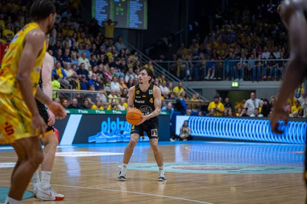 Gian Bahattin Aydinoglu Bozic Estriche Knights Kirchheim, 04 GER, Phoenix Hagen vs Bozic Estriche Knights Kirchheim, BARMER 2 Basketball Bundesliga, Playoffs Final Game 2, Season 2025 2026, 07 06 2026 GER, Phoenix Hagen vs Bozic Estriche Knights Kirchheim, BARMER 2 Basketball Bundesliga, Playoffs Final Game 2, Season 2025 2026, 07 06 2026 Hagen Copyright: xEibner-Pressefoto NinaxSanderx EP_NSR
