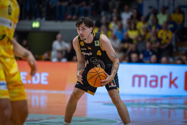 Gian Bahattin Aydinoglu Bozic Estriche Knights Kirchheim, 04 GER, Phoenix Hagen vs Bozic Estriche Knights Kirchheim, BARMER 2 Basketball Bundesliga, Playoffs Final Game 2, Season 2025 2026, 07 06 2026 GER, Phoenix Hagen vs Bozic Estriche Knights Kirchheim, BARMER 2 Basketball Bundesliga, Playoffs Final Game 2, Season 2025 2026, 07 06 2026 Hagen Copyright: xEibner-Pressefoto NinaxSanderx EP_NSR
