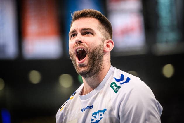 Miljan Vujovic TVB Stuttgart, 16 Jubel, Jubelschrei, Freude, Freudenschrei GER, TVB Stuttgart HC Erlangen, DAIKIN HBL, Handball, Bundesliga, 34 Spieltag, Spielzeit 2025 2026, 07 06 2026 GER, TVB Stuttgart HC Erlangen, DAIKIN HBL, Handball, Bundesliga, 34 Spieltag, Spielzeit 2025 2026, 07 06 2026 Stuttgart Copyright: xSandyxDinkelackerx EP_SDR