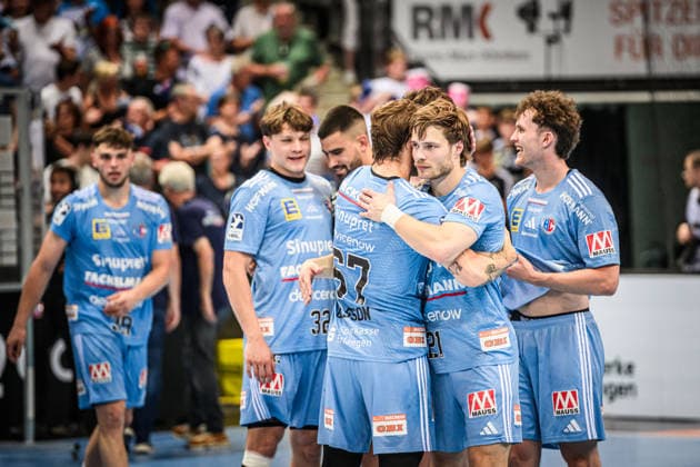 HC Erlangen team visibly disappointed after away defeat in Stuttgart GER, TVB Stuttgart HC Erlangen, DAIKIN HBL, Handball, Bundesliga, Matchday 34, Season 2025 2026, 07 06 2026 GER, TVB Stuttgart HC Erlangen, DAIKIN HBL, Handball, Bundesliga, Matchday 34, Season 2025 2026, 07 06 2026 Stuttgart Copyright: xSandyxDinkelackerx EP_SDR