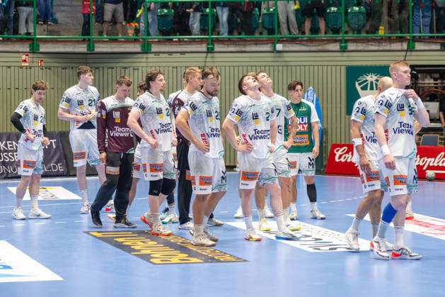 The Goeppingen players are disappointed after the defeat Bergischer HC vs Frisch Auf Goeppingen, Handball, DAIKIN HBL, Matchday 34, Season 2025 2026, 07 06 2026 Bergischer HC vs Frisch Auf Goeppingen, Handball, DAIKIN HBL, Matchday 34, Season 2025 2026, 07 06 2026 Wuppertal Copyright: xEibner-Pressefoto ThomasxHaeslerx EP_THR