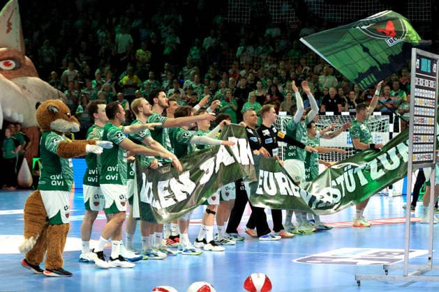 DEU, DHB, 1 HBL, Fuechse Berlin vs Flensburger Handewitt, 07 06 2026, Max Schmeling Halle, Berlin, DEU, DHB, 1 HBL, Fuechse Berlin vs Flensburger Handewitt, in the picture Fuechse player circle, Mathias Gidsel Fuechse Berlin 19 nordphotoxGmbHx xEngler nph00076