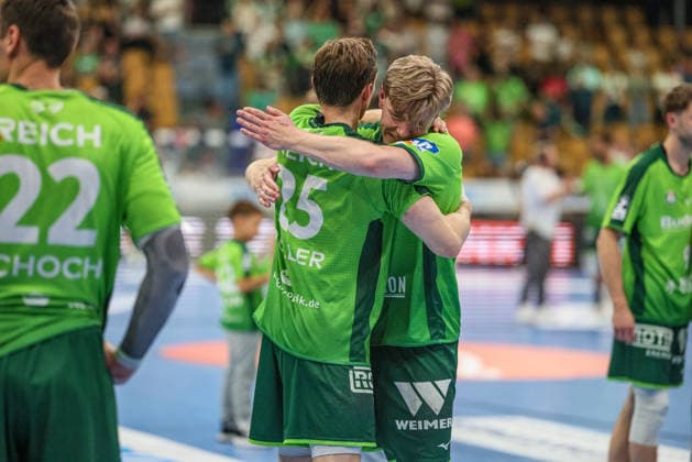 GER, Wetzlar, HSG Wetzlar vs SC Magdeburg, Daikin Handball Bundesliga, Handball, HBL, Season 2025 2026, Buderus Arena Wetzlar, 34 Matchday in picture HSG Wetzlar celebrates relegation, Not relegated from the Bundesliga, joy, jubilation and emotions, Tristan Kirschner HSG Wetzlar 5 DFB DFL REGULATIONS PROHIBIT ANY USE OF PHOTOGRAPHS AS IMAGE SEQUENCES AND OR QUASI VIDEO, 07 06 2026 Copyright: HMBxMedia HendrikxHamelau