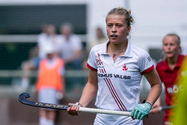 Lotte Nafzger TSVMH, 26 , single picture, single photo, action, action, 07 06 2026, Mannheim Germany , Hockey, 2 Bundesliga, Group South, Women, TSV Mannheim Nürnberger HTC xozx