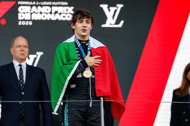 Andrea Kimi Antonelli Mercedes AMG Petronas F1 Team, 12 celebrates his victory, Monaco Grand Prix, Motorsport, Formula 1, 2026 season, 07 06 2026 Monaco Grand Prix, Motorsport, Formula 1, 2026 season, 07 06 2026 Monte Carlo Copyright: xEibner-Pressefoto AlexanderxNeisx EP_ANS