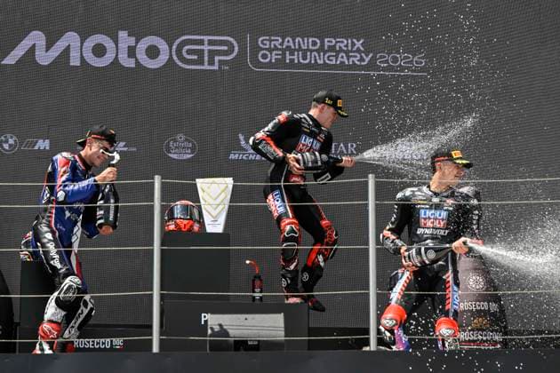MOTO - MOTO 2 - HUNGARY GRAND PRIX 2026 Podium GONZALEZ Manuel (spa), Liqui Moly Dynavolt Intact GP, Kalex Moto2, portrait SALAC Filip (cze), OnlyFans American Racing Team, Kalex Moto2, portrait AGIUS Senna (aus), Liqui Moly Dynavolt Intact GP, Kalex Moto2, portrait during the 2026 Moto2 Grand Prix of Hungary , on Balaton Park circuit, from June 5 to 7, in Hungary - Balaton ParkHungary Copyright: xGIGIxSOLDANOx