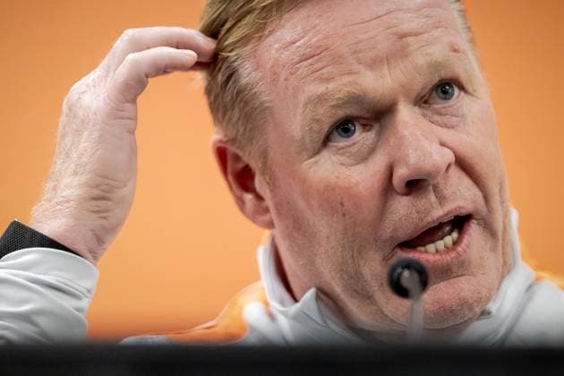 NEW YORK - National coach Ronald Koeman during a press conference, PK, Pressekonferenz of the Dutch national team, Nationalteam at Sonesta White Plains Downtown, on June 7, 2026, in White Plains, New York. The Dutch national team is preparing for the 2026 FIFA World Cup, WM, Weltmeisterschaft, Fussball ROBIN VAN LONKHUIJSEN ANP xVIxANPxSportx xxANPxIVx 560411262 originalFilename: 560411262.jpg