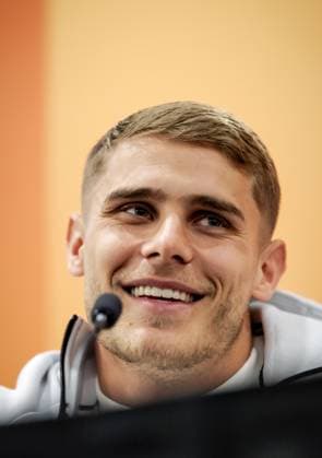 NEW YORK - Micky van de Ven of the Netherlands during a press conference, PK, Pressekonferenz of the Dutch national team, Nationalteam at Sonesta White Plains Downtown, on June 7, 2026, in White Plains, New York. The Dutch national team is preparing for the 2026 FIFA World Cup, WM, Weltmeisterschaft, Fussball ROBIN VAN LONKHUIJSEN ANP xVIxANPxSportx xxANPxIVx 560411304 originalFilename: 560411304.jpg