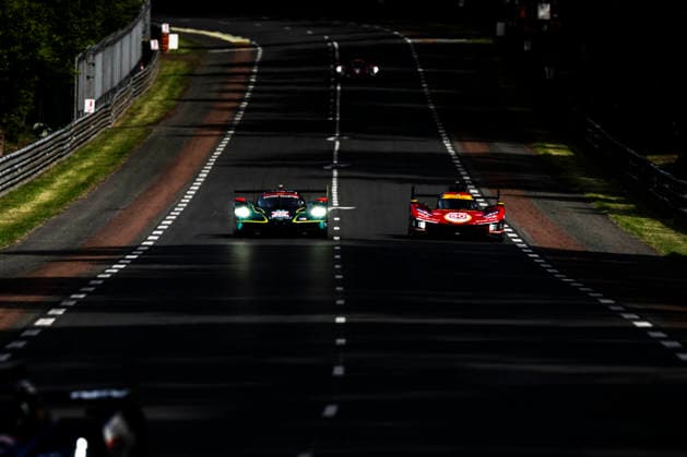 24 HEURES DU MANS 2026 - TEST DAY 50 FUOCO Antonio (ita), NIELSEN Nicklas (dnk), MOLINA Miguel (spa), Ferrari AF Corse, Ferrari 499P 50, Hypercar, 009 RIBERAS Alex (esp), SORENSEN Marco (dnk), DE ANGELIS Roman (can), Aston Martin THOR Team, Aston Martin Valkyrie 009, Hypercar, action during the Test Day of the 24 Hours of Le Mans 2026, 3rd round of the 2026 FIA World Endurance Championship, on June 7, 2026 on the Circuit des 24 Heures du Mans in Le Mans, France - Le MansFrance Copyright: xCharlyxLopezx