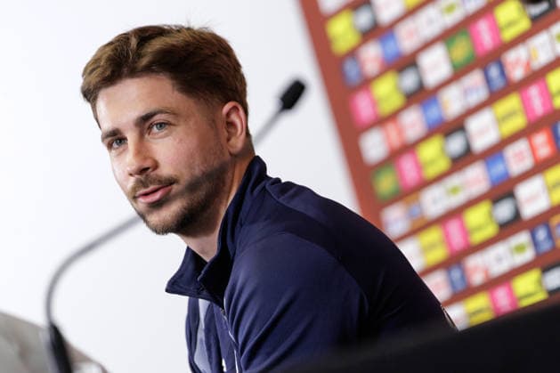 SOCCER - FIFA World Cup, WM, Weltmeisterschaft, Fussball 2026, preview SANTA BARBARA, CALIFORNIA,USA,07.JUN.26 - SOCCER - FIFA World Cup 2026, USA, Mexico, Canada, preview, Oesterreichischer Fussball-Bund, press conference, PK, Pressekonferenz team AUT. Image shows Romano Schmid (AUT). GEPAxpictures xArminxRauthner