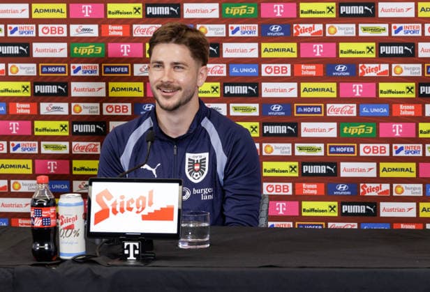 SOCCER - FIFA World Cup, WM, Weltmeisterschaft, Fussball 2026, preview SANTA BARBARA, CALIFORNIA,USA,07.JUN.26 - SOCCER - FIFA World Cup 2026, USA, Mexico, Canada, preview, Oesterreichischer Fussball-Bund, press conference, PK, Pressekonferenz team AUT. Image shows Romano Schmid (AUT). GEPAxpictures xArminxRauthner