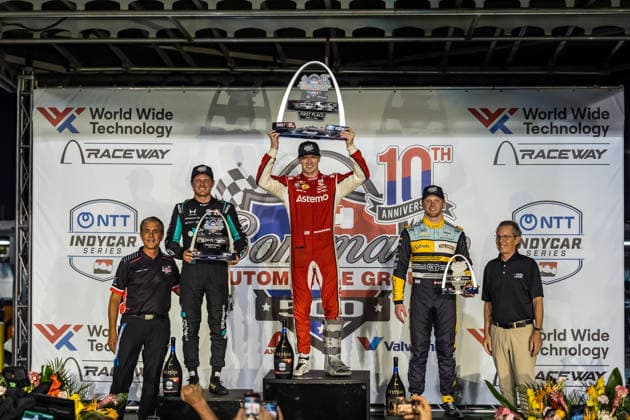 June 7, 2026, Madison, Illinois, USA: IndyCar, Indy Car, IRL, USA SERIES driver, JOSEF NEWGARDEN (2) (USA) of Nashville, TN, wins the Bommarito Automotive Group 500 at World Wide Technology Raceway in MADISON, Illinois. INDYCAR SERIES: June 07, 2026: Bommarito Automotive Group 500: Race Winner Josef Newgarden - ZUMAa161 20260607_aaa_a161_019 Copyright: xWalterxArce GMGx