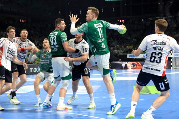 DEU, DHB, 1 HBL, Fuechse Berlin vs Flensburg Handewitt, 07 06 2026, Max Schmeling Halle, Berlin, DEU, DHB, 1 HBL, Fuechse Berlin vs Flensburg Handewitt, in the picture Lasse Andersson Fuechse Berlin 11 nordphotoxGmbHx xEngler nph00076