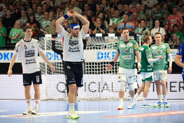 DEU, DHB, 1 HBL, Fuechse Berlin vs Flensburg Handewitt, 07 06 2026, Max Schmeling Halle, Berlin, DEU, DHB, 1 HBL, Fuechse Berlin vs Flensburg Handewitt, in the picture Johannes Golla Flensburg Handewitt 4 nordphotoxGmbHx xEngler nph00076