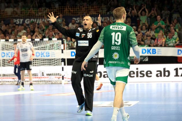 DEU, DHB, 1 HBL, Fuechse Berlin vs Flensburg Handewitt, 07 06 2026, Max Schmeling Halle, Berlin, DEU, DHB, 1 HBL, Fuechse Berlin vs Flensburg Handewitt, in the picture Dejan Milosavljev Fuechse Berlin 96 nordphotoxGmbHx xEngler nph00076