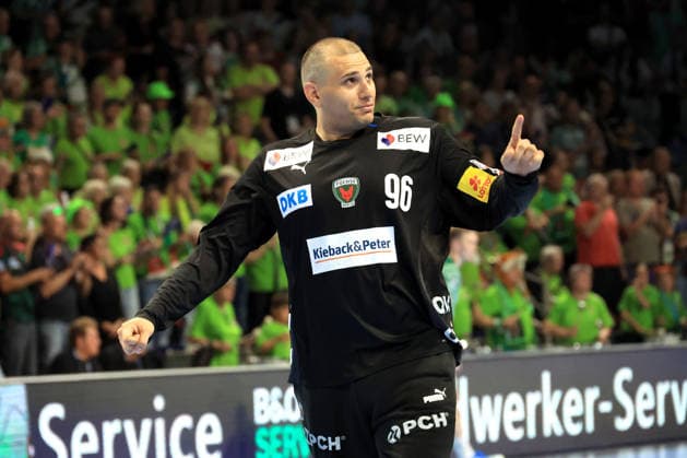 DEU, DHB, 1 HBL, Fuechse Berlin vs Flensburg Handewitt, 07 06 2026, Max Schmeling Halle, Berlin, DEU, DHB, 1 HBL, Fuechse Berlin vs Flensburg Handewitt, in the picture Dejan Milosavljev Fuechse Berlin 96 nordphotoxGmbHx xEngler nph00076