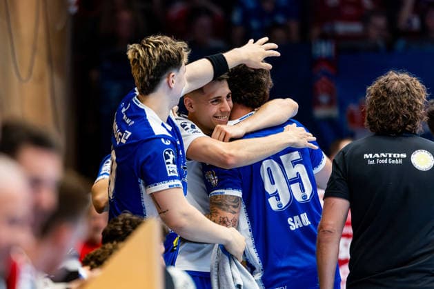 07 06 2026, GER, Handball, Men, Season 25 26, Daikin 1 Bl, 34 Matchday, ThSV Eisenach HSV Hamburg Handball Sport Verein Hamburg Tillman Leu ThSV Eisenach,99 , Alexandar Capric ThSV Eisenach, 6 , Alexander Saul ThSV Eisenach,95 99817 Eisenach Werner Assmann Halle Am Sportp Thueringen Germany