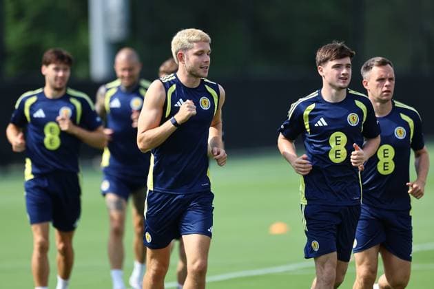 George Hirst of Scotland Scotland Training Session and press conference, PK, Pressekonferenz 2026 FIFA World Cup, WM, Weltmeisterschaft, Fussball Football, Atrium Health Performance Park, Charlotte, USA - 08 Jun 2026Charlotte Atrium Health Performance Park United States of America EDITORIAL USE ONLY No use with unauthorised audio, video, data, fixture lists, club league logos or live services. Online in-match use limited to 120 images, no video emulation. No use in betting, games or single club league player publications. Copyright: xMichaelxZemanek Shutterstockx 16917216dw