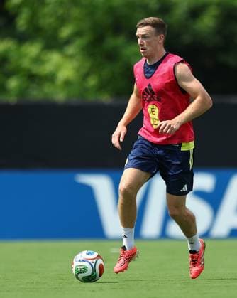 Lewis Ferguson of Scotland Scotland Training Session and press conference, PK, Pressekonferenz 2026 FIFA World Cup, WM, Weltmeisterschaft, Fussball Football, Atrium Health Performance Park, Charlotte, USA - 08 Jun 2026Charlotte Atrium Health Performance Park United States of America EDITORIAL USE ONLY No use with unauthorised audio, video, data, fixture lists, club league logos or live services. Online in-match use limited to 120 images, no video emulation. No use in betting, games or single club league player publications. Copyright: xMichaelxZemanek Shutterstockx 16917216er
