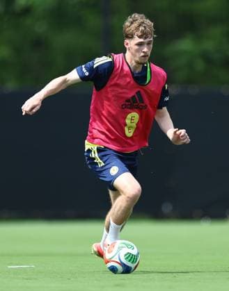 Tyler Fletcher of Scotland Scotland Training Session and press conference, PK, Pressekonferenz 2026 FIFA World Cup, WM, Weltmeisterschaft, Fussball Football, Atrium Health Performance Park, Charlotte, USA - 08 Jun 2026Charlotte Atrium Health Performance Park United States of America EDITORIAL USE ONLY No use with unauthorised audio, video, data, fixture lists, club league logos or live services. Online in-match use limited to 120 images, no video emulation. No use in betting, games or single club league player publications. Copyright: xMichaelxZemanek Shutterstockx 16917216ev
