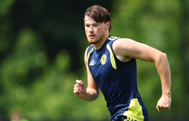 Nathan Patterson of Scotland Scotland Training Session and press conference, PK, Pressekonferenz 2026 FIFA World Cup, WM, Weltmeisterschaft, Fussball Football, Atrium Health Performance Park, Charlotte, USA - 08 Jun 2026Charlotte Atrium Health Performance Park United States of America EDITORIAL USE ONLY No use with unauthorised audio, video, data, fixture lists, club league logos or live services. Online in-match use limited to 120 images, no video emulation. No use in betting, games or single club league player publications. Copyright: xMichaelxZemanek Shutterstockx 16917216fk