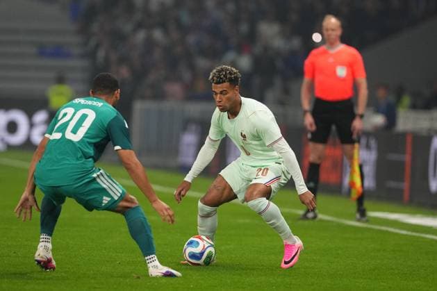 Desire Doue of France takes on Brodie Spencer of Northern Ireland France v Northern Ireland, International Friendly, Länderspiel, Nationalmannschaft Football, Decathlon Arena Stade Pierre-Mauroy, Lille, France - 08 Jun 2026Lille Decathlon Arena Stade Pierre-Mau France EDITORIAL USE ONLY No use with unauthorised audio, video, data, fixture lists, club league logos or live services. Online in-match use limited to 120 images, no video emulation. No use in betting, games or single club league player publications. Copyright: xDavexWinter Shutterstockx 16912920ga