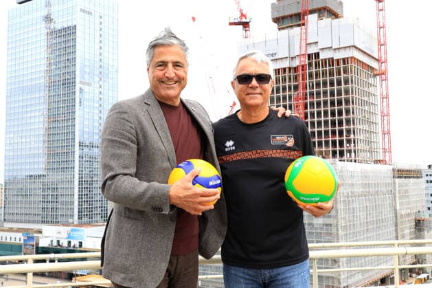 DEU, DVV, 1 VBL, BR Volleys, New coach, 09 06 2026, Max Schmeling Halle, Berlin, DEU, DVV, 1 VBL, BR Volleys, New coach, in the picture coach Andrea Anastasi BR Volleys , president Niromand BR Volleys nordphotoxGmbHx xEngler nph00076