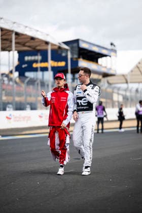 24 HEURES DU MANS 2026 - TUESDAY VANDOORNE Stoffel (bel), Peugeot TotalEnergies, Peugeot 9X8 93, Hypercar, DE VRIES Nyck (nld), Toyota Racing, Toyota TR010 Hybrid 07, Hypercar, portrait during the 24 Hours of Le Mans 2026, 3rd round of the 2026 FIA World Endurance Championship, on June 9, 2026 on the Circuit des 24 Heures du Mans in Le Mans, France - Le MansFrance Copyright: xCharlyxLopezx