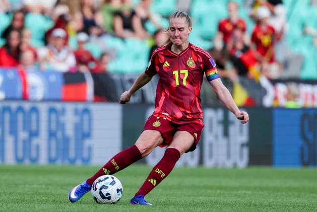 Janina Minge Germany controls the ball, FIFA Women s World Cup 2027 Qualifier, Slovenia v Germany, Stadion Stozice on June 09, 2026 in Ljubljana, Slovenia Photo by Marco Steinbrenner DeFodi Images Janina Minge Germany controls the ball, FIFA Women s World Cup 2027 Qualifier, Slovenia v Germany, Stadion Stozice, June 9, 2026 in Ljubljana, Slovenia Photo by Marco Steinbrenner DeFodi Images