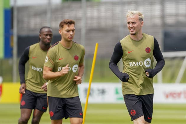 June 9, 2026, Toronto, Ciudad de Mexico, Canada: Liam MILLAR 11 of Canada national football team warms-up during the training day, ahead the 2026 FIFA World Cup, WM, Weltmeisterschaft, Fussball Group B match against Bosnia and Herzegovina at TorontoFC Training Ground. on June 9, 2026 in Toronto, Canada. Toronto Canada - ZUMAe321 20260609_zsa_e321_003 Copyright: xLeonardoxRamirezx