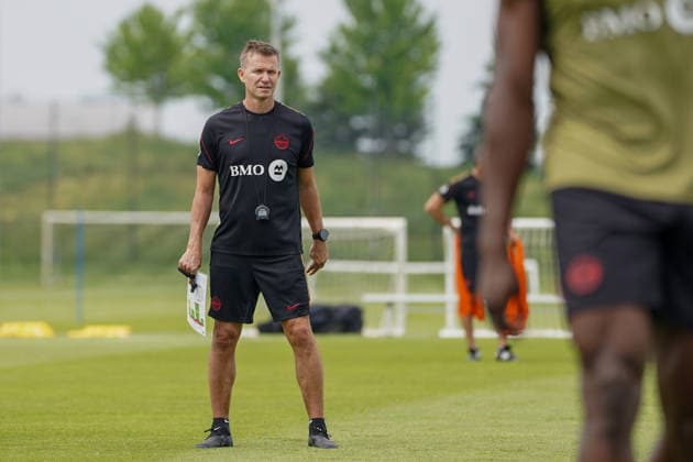 June 9, 2026, Toronto, Ciudad de Mexico, Canada: Jesse Marsch Head Coach of Canada national football team during the training day, ahead the 2026 FIFA World Cup, WM, Weltmeisterschaft, Fussball Group B match against Bosnia and Herzegovina at TorontoFC Training Ground. on June 9, 2026 in Toronto, Canada. Toronto Canada - ZUMAe321 20260609_zsa_e321_007 Copyright: xLeonardoxRamirezx