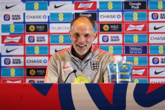 Thomas Tuchel, manager of England, during a press conference, PK, Pressekonferenz England Press Conference, 2026 FIFA World Cup, WM, Weltmeisterschaft, Fussball Football, Hilton West Palm Beach Hotel, Palm Beach, Florida, USA - 09 Jun 2026Florida Florida Blue Training Centre United States of America EDITORIAL USE ONLY No use with unauthorised audio, video, data, fixture lists, club league logos or live services. Online in-match use limited to 120 images, no video emulation. No use in betting, games or single club league player publications. Copyright: xChrisxArjoon Shutterstockx 16918907q