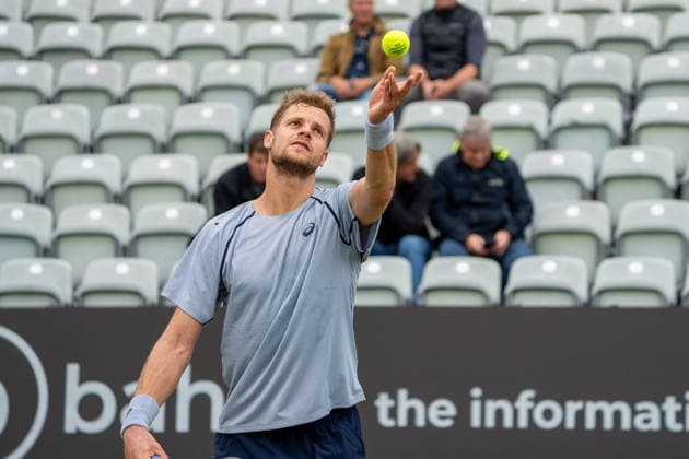 Yannick Hanfmann, Serve, Mattia Bellucci vs Yannick Hanfmann, Tennis, ATP Tournament, Boss Open, Center Court, Round of 16, 10 06 2026, Mattia Bellucci vs Yannick Hanfmann, Tennis, ATP Tournament, Boss Open, Center Court, Round of 16, 10 06 2026, Stuttgart Copyright: xEibner-Pressefoto EdwardxCheungx EP_ECG