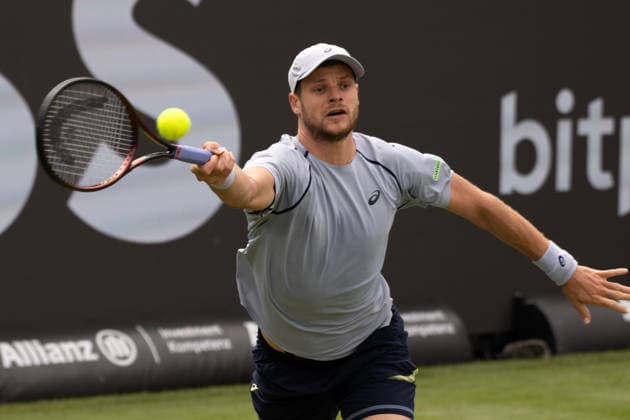 Yannick Hanfmann GER xettx, Germany, Stuttgart, 10 06 2026, Tennis, Boss Open, Day 5, 2026, Round of 16, M Bellucci ITA Y Hanfmann GER , TC Weissenhof, Center Court
