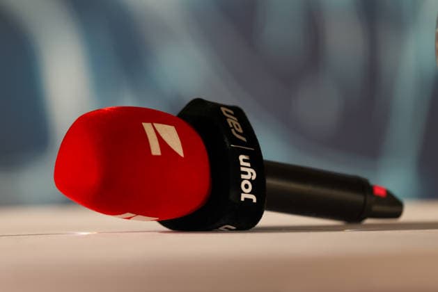 A microphone from Pro Sieben, Joyn and ran, Theme photo, Theme picture, Symbol picture, Symbol photo, GER, Draw for the IHF Handball World Championship for Men 2027, 10 06 2026, GER, Draw for the IHF Handball World Championship for Men 2027, 10 06 2026 Munich Copyright: xEibner-Pressefoto JennixMaulx EP_JML