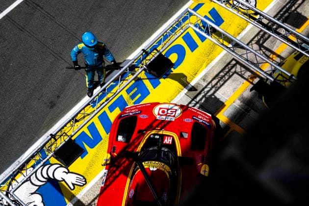 24 HEURES DU MANS 2026 - FREE PRACTICE AND QUALIFIYING SESSION 50 FUOCO Antonio (ita), NIELSEN Nicklas (dnk), MOLINA Miguel (spa), Ferrari AF Corse, Ferrari 499P 50, Hypercar, pitlane, during the Free Practice and Qualifying session of the 24 Hours of Le Mans 2026, 3rd round of the 2026 FIA World Endurance Championship, from June 10 to 11, 2026 on the Circuit des 24 Heures du Mans in Le Mans, France - Le MansFrance Copyright: xCharlyxLopezx
